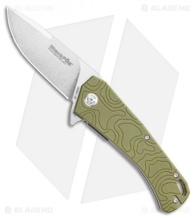 Black Fox Echo Linerlock Knife Green G-10 (3.25" Stonewash) 1 Black Fox Echo Linerlock Knife Green G-10 (3.25" Stonewash)