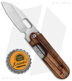 BlackFox Panchenko Bean Gen 2 Slip Joint Knife Zebrawood (2.1" Satin) BF-719 ZW -Fox Knives BlackFox Bean Gen 2 SJ Zebrawood Satin 01FX483 BHQ 86109 jr bottlecap
