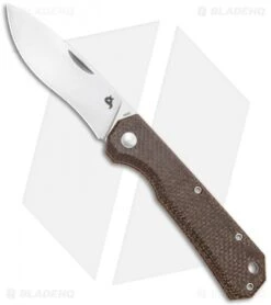 BlackFox Ciol Slip Joint Knife Brown Micarta (2.75" Stonewashed)