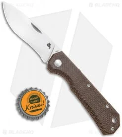 BlackFox Ciol Slip Joint Knife Brown Micarta (2.75" Stonewashed) -Fox Knives BlackFox Ciol SJ Brown Micarta SW BHQ 121748 jr bottlecap