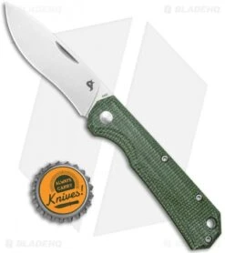 BlackFox Ciol Slip Joint Knife Green Micarta (2.75" Stonewashed) -Fox Knives BlackFox Ciol SJ Green Micarta SW BHQ 121747 jr bottlecap