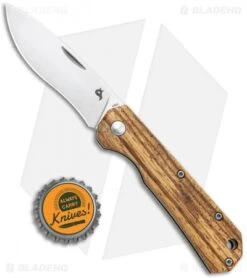 BlackFox Ciol Slip Joint Knife Zebrawood (2.75" Satin) -Fox Knives BlackFox Ciol SJ Zebrawood Satin BHQ 121746 jr bottlecap