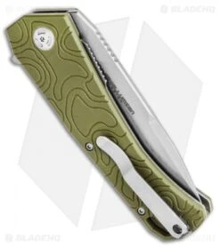 BlackFox Echo 1 Liner Lock Flipper Knife OD Green (3.25" Stonewash) 6 BlackFox Echo 1 Liner Lock Flipper Knife OD Green (3.25" Stonewash) -Fox Knives BlackFox Echo 1 Folding Knife OD Green Stonewash BHQ 105773 LS Side