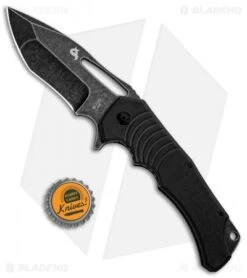 BlackFox Hugin Flipper Knife Black G-10 (4" Black Stonewash) BF-721 -Fox Knives BlackFox Hugin LL Black G 10 Grey 01FX485 BHQ 86107 jr bottlecap