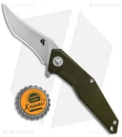 BlackFox Kravi Shai Liner Lock Knife Green G-10 (2.6" Satin) -Fox Knives BlackFox Kravi Shai LL Green G 10 Satin 01FX488 BHQ 86116 jr bottlecap