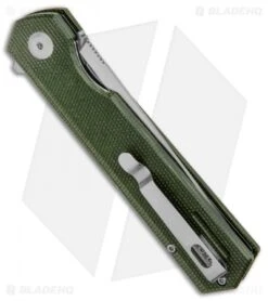 BlackFox Revolver Liner Lock Knife Green Micarta (3.5" Satin) -Fox Knives BlackFox Revolver LL Green Micarta Satin BF 740 OD BHQ 121655 jr side