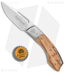 Fox Knives Dream Catcher Liner Lock Knife Olive Wood (3" Satin) -Fox Knives Fox Dream Catcher Wood Satin 01FX441OL BHQ 114714 jr bottlecap