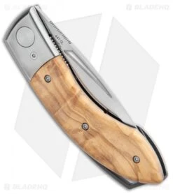 Fox Knives Dream Catcher Liner Lock Knife Olive Wood (3" Satin) -Fox Knives Fox Dream Catcher Wood Satin 01FX441OL BHQ 114714 jr side