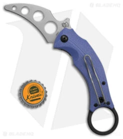 Fox Fx 591Tk Blackbird Trainer Knife G-0 Blue (2.5" Satin) -Fox Knives Fox Fx 591Tk Blackbird Trainer Knife G10 Blue 2in Satin BHQ 118172 td size