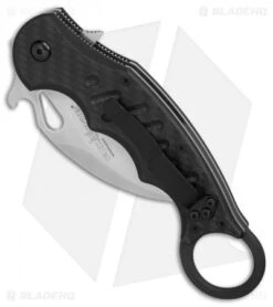 Fox Karambit Liner Lock Knife Carbon Fiber/G-10 (2.75" Stonewash) -Fox Knives Fox Karambit CF BHQ 78276 er spine
