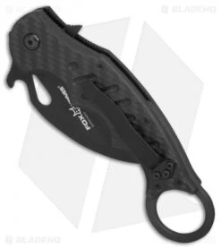 Fox Karambit Liner Lock Knife Carbon Fiber/G-10 (2.75" Black) -Fox Knives Fox Karambit CF G10 black BHQ 78275 er spine