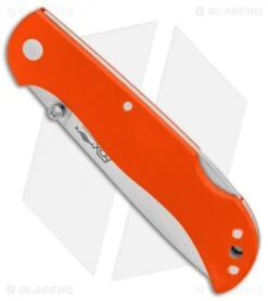 Fox Knives 500 Folder Lock Back Knife Orange G-10 (3.125" Satin) 500 O -Fox Knives Fox Knives 500 Orange G10 Satin 500 O BHQ 87347 er spine