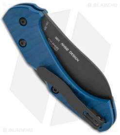 Fox Knives Anso Zero Exclusive Folding Knife Blue G-10 (3" Black N690) -Fox Knives Fox Knives Anso Zero Exclusive Folding Knife Blue G 10 Black BHQ 177640 jr side