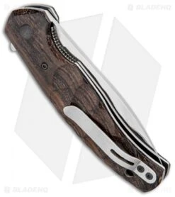 Fox Knives Anso Ziggy Liner Lock Knife Zircote Wood (3.25" Satin) FX-308 ZW -Fox Knives Fox Knives Anso Ziggy LL Zircote Wood Satin FX 308ZW BHQ 95731 jr side