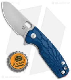 Fox Knives Baby Core Mini Liner Lock Knife Blue FRN (2.35" Stonewash) -Fox Knives Fox Knives Baby Core Mini LL Blue FRN SW BHQ 108035 jr bottlecap 1 2