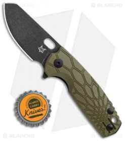Fox Knives Baby Core Mini Liner Lock Knife OD Green FRN (2.35" Black SW) -Fox Knives Fox Knives Baby Core Mini LL OD Green FRN Black SW BHQ 108040 jr bottlecap