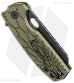 Fox Knives Baby Core Mini Liner Lock Knife OD Green FRN (2.35" Black SW) -Fox Knives Fox Knives Baby Core Mini LL OD Green FRN Black SW BHQ 108040 jr side