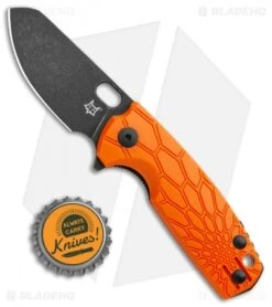 Fox Knives Baby Core Mini Liner Lock Knife Orange FRN (2.35" Black SW) -Fox Knives Fox Knives Baby Core Mini LL Orange FRN Black SW BHQ 108043 jr bottlecap