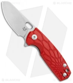Fox Knives Baby Core Mini Liner Lock Knife Red FRN (2.35" Stonewash)