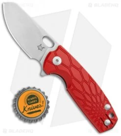 Fox Knives Baby Core Mini Liner Lock Knife Red FRN (2.35" Stonewash) -Fox Knives Fox Knives Baby Core Mini LL Red FRN SW BHQ 108037 jr bottlecap