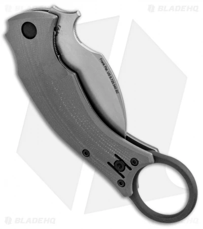 Fox Knives Bastinelli Black Bird Karambit Knife Gray G-10 (2.5" SW) FX-591SW 3 Fox Knives Bastinelli Black Bird Karambit Knife Gray G-10 (2.5" SW) FX-591SW - Image 3