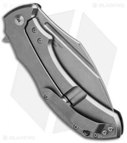 Fox Knives Bastinelli Shadow Frame Lock Flipper Knife (3.75" Stonewash) FX-533CF -Fox Knives Fox Knives Bastinelli Shadow FL SW FX 533CF BHQ 87338 jr side