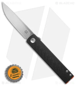 Fox Knives CHNOPS Liner Lock Knife Carbon Fiber W/ Orange (3.25" Satin) -Fox Knives Fox Knives CHNOPS LLK CF W Orange 3in Satin BHQ 140160 td size