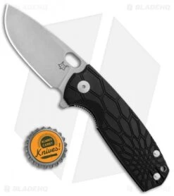 Fox Knives Vox Core Liner Lock Knife Black FRN (3.15" Stonewash) FX-604 -Fox Knives Fox Knives Core Vox LL Black FRN Satin FX 604 BHQ 85181 jr bottlecap