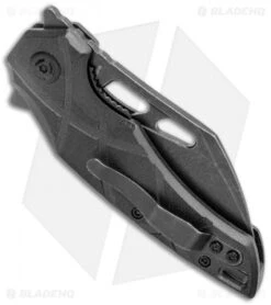 Fox Knives Defcon 5 Atrax Flipper Folding Knife Black G10 (3.5" Black SW) -Fox Knives Fox Knives Defcon 5 Atrax Flipper Black G 10 Smokewash BHQ 115433 jr side