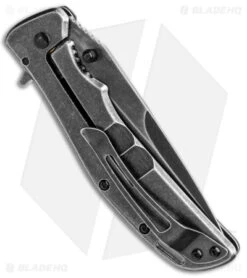 Fox Knives Mandatory Fun Frame Lock Knife Black G-10 (3.6" Black SW) -Fox Knives Fox Knives Defcon 5 Mandatory Fun Folder Black G 10 Smokewash BHQ 115467 jr side
