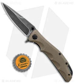 Fox Knives Mandatory Fun Frame Lock Knife Hemp Micarta (3.6" Black SW) -Fox Knives Fox Knives Defcon 5 Mandatory Fun Folder Hemp Micarta Smokewash BHQ 115468 jr bottlecap