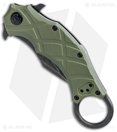 Fox Knives Defcon 5 Claw Tanto Liner Lock Knife OD Green G-10 (2.4" Black SW) 2 Fox Knives Defcon 5 Claw Tanto Liner Lock Knife OD Green G-10 (2.4" Black SW) - Image 2