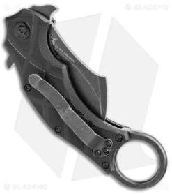 Fox Knives Defcon 5 The Claw Karambit Folder Knife Black G-10 (2.4" Black SW) -Fox Knives Fox Knives Defcon 5 The Claw Karambit Black G 10 Smokewash BHQ 115437 jr side