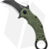 Fox Knives Defcon 5 The Claw Karambit Folder Knife OD Green G-10 (2.4" Black SW)