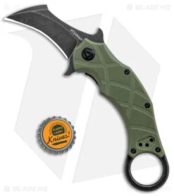 Fox Knives Defcon 5 The Claw Karambit Folder Knife OD Green G-10 (2.4" Black SW) 7 Fox Knives Defcon 5 The Claw Karambit Folder Knife OD Green G-10 (2.4" Black SW) -Fox Knives Fox Knives Defcon 5 The Claw Karambit OD Green G 10 Smokewash BHQ 115439 jr bottlecap