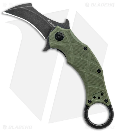 Fox Knives Defcon 5 The Claw Karambit Folder Knife OD Green G-10 (2.4" Black SW) 1 Fox Knives Defcon 5 The Claw Karambit Folder Knife OD Green G-10 (2.4" Black SW)