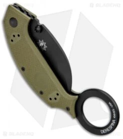 Fox Knives Derespina Folding Karambit Knife OD Green G-10 (2.55" Black) FX-590OD -Fox Knives Fox Knives Derespina Karambit OD Green G 10 Black 590OD BHQ 103625 jr side
