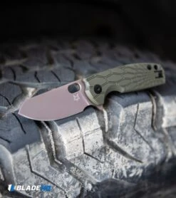 Fox Knives Desert Warrior Baby Core Mini Knife OD Green FRN (2.35" Copper) -Fox Knives Fox Knives Desert Warrior Baby Core Mini Knife OD Green FRN Copper BHQ 113957 kp tire web