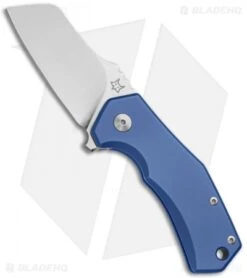 Fox Knives Italico Flipper Frame Lock Knife Blue Titanium (2.3" Satin M390)