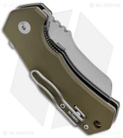 Fox Knives Italico Flipper Liner Lock Knife OD Green G-10 (2.3" Satin M390) -Fox Knives Fox Knives Italico Flipper LL OD Green G 10 Satin 01FX894 BHQ 120813 jr side