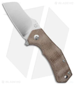Fox Knives Italico Flipper Liner Lock Knife Natural Micarta (2.3" Satin M390)