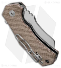 Fox Knives Italico Flipper Liner Lock Knife Natural Micarta (2.3" Satin M390) -Fox Knives Fox Knives Italico Flipper LLK Natural micarta 2in Satin BHQ 121516 td side