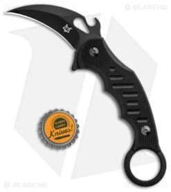 Fox Knives Karambit Fixed Blade Knife Black G-10 (2.5" Black) 598 -Fox Knives Fox Knives Karambit Black G 10 Black 02FX700 BHQ 88388 jr bottlecap