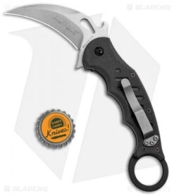 Fox Knives Karambit Folder Knife Black G-10 (3.1" Stonewash) 479 SW -Fox Knives Fox Knives Karambit Black G 10 SW FOX479SW BHQ 47623 jr bottlecap 2