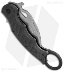 Fox Knives Karambit Folder Knife Black G-10 (3.1" Stonewash) 479 SW -Fox Knives Fox Knives Karambit Black G 10 SW FOX479SW BHQ 47623 jr side