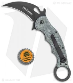 Fox Knives Karambit Folding Knife Black Micarta (3.1" Black) FOX479MIB -Fox Knives Fox Knives Karambit Black Micarta black FOX479MIB BHQ 118525 jr bottlecap