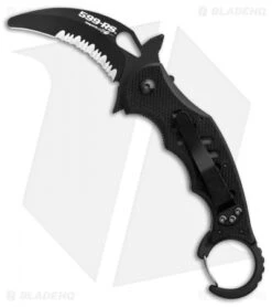 Fox Knives Karambit Folder Liner Lock Knife Black G-10 (3.1" Black Ser) FX-599RS