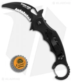 Fox Knives Karambit Folder Liner Lock Knife Black G-10 (3.1" Black Ser) FX-599RS 7 Fox Knives Karambit Folder Liner Lock Knife Black G-10 (3.1" Black Ser) FX-599RS -Fox Knives Fox Knives Karambit Folder Black G10 Black Serr BHQ 88518 er bottlecap