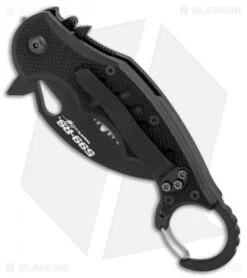 Fox Knives Karambit Folder Liner Lock Knife Black G-10 (3.1" Black Ser) FX-599RS 6 Fox Knives Karambit Folder Liner Lock Knife Black G-10 (3.1" Black Ser) FX-599RS -Fox Knives Fox Knives Karambit Folder Black G10 Black Serr BHQ 88518 er spine