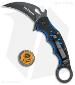 Fox Knives Karambit Folder Liner Lock Knife Black/Blue G-10 (3.1" Black) 479BB -Fox Knives Fox Knives Karambit Folder LL Black Blue G 10 Black BHQ 75548 jr bottlecap